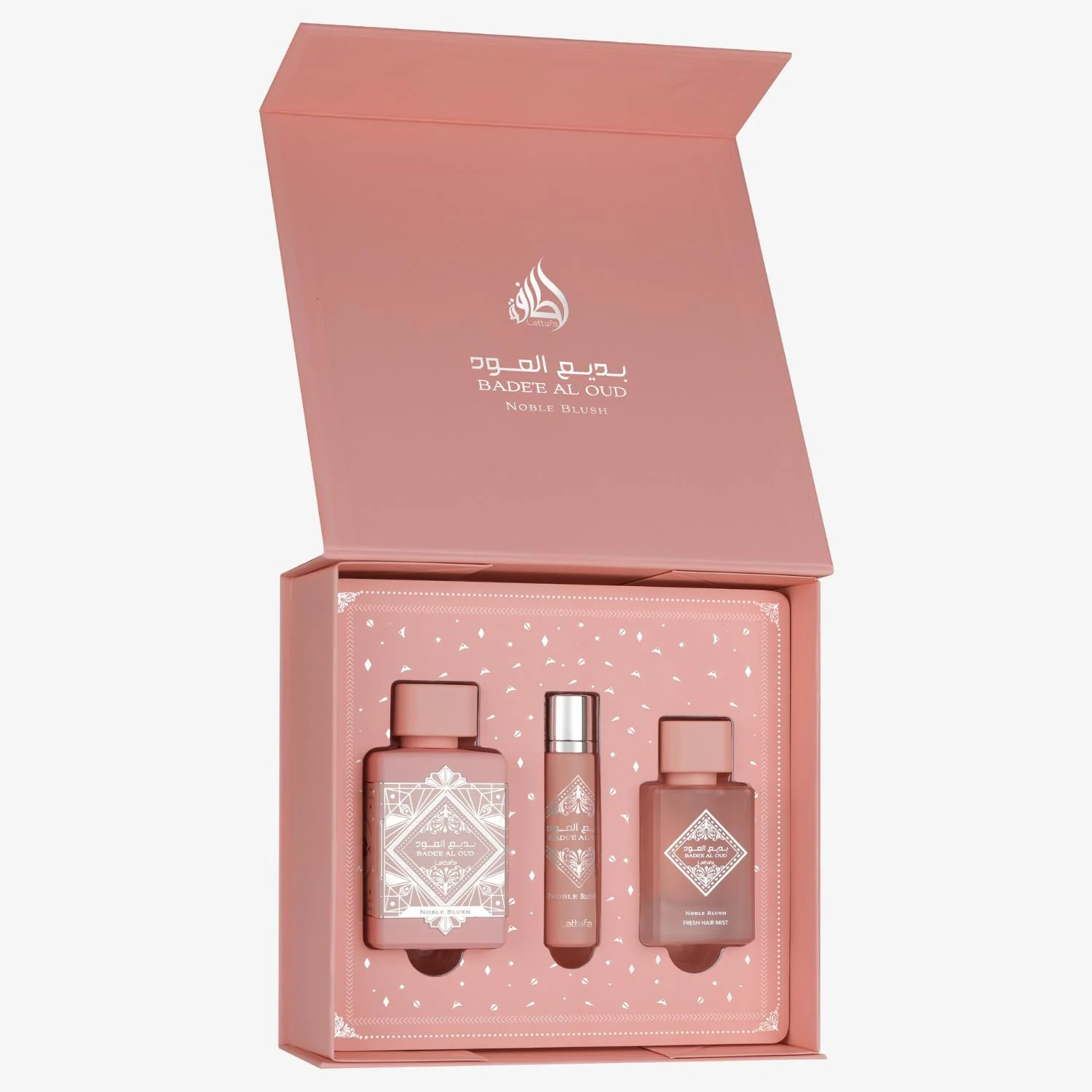 5f53564fe423419492216258592abb2c_tplv-fhlh96nyum-origin-jpeg-1 Badee Al Oud Noble Blush 3 pcs Gift Set – Lattafa - Image 1