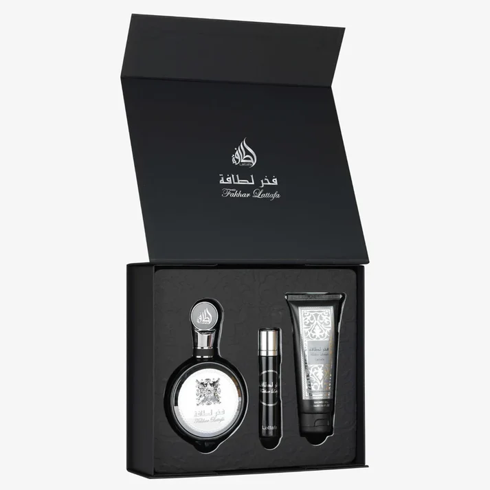 Lattafa_Fakhar_Platin_Gift_Set Conjunto de Presente Fakhar Man - Image 1