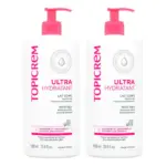 Topicrem Leite Corporal Ultra Hidratante, embalagem de 2 x 1L