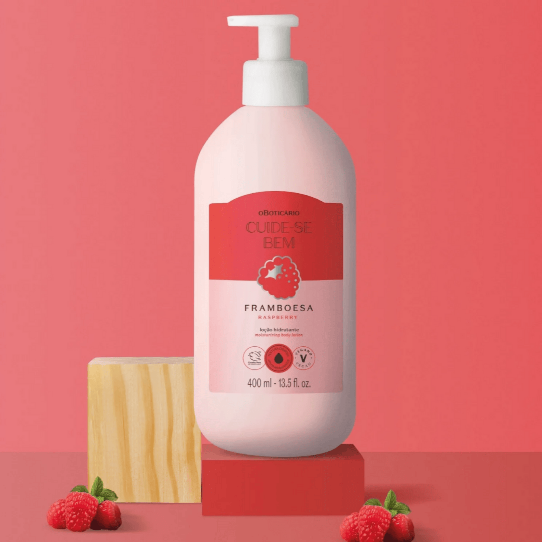 O-Boticario-Cuide-se-Bem-Locao-Hidratante-Framboesa-400ml-Brasil-Cosmeticos-2 O Boticário Cuide-se Bem Loção Hidratante Framboesa 400ml - Image 1